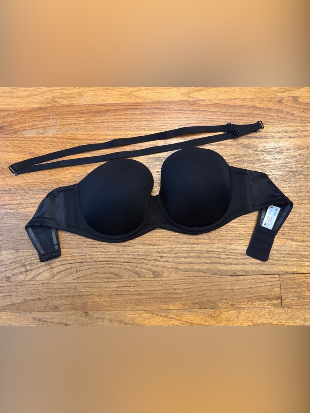 Wacoal Black Convertible Strapless Push-Up Bra with Removable Straps